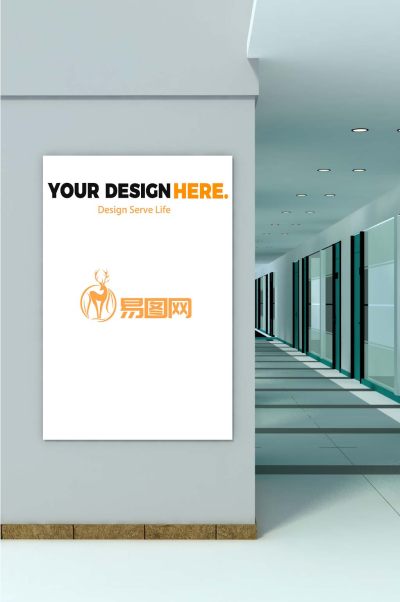 现在室内展板单机样机画海报