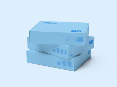 蓝色简约产品VI展示样机