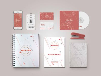 白粉商务vi样机整套