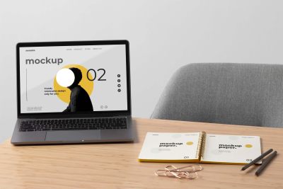 灰色电脑笔记本样机