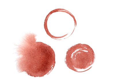 朱红色圆圈画笔笔刷素描笔刷