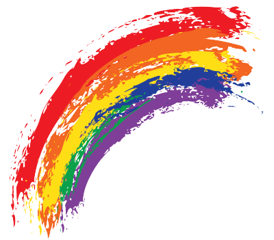 彩色彩虹画笔笔刷