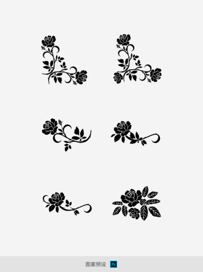 边角边框手绘花纹画笔