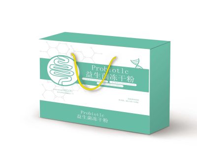 绿色简洁大气益生菌冻干粉包装盒设计益生菌包装