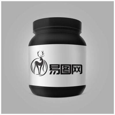 黑色保健药品包装盒样机