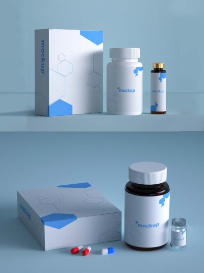 胶囊盖子圆形蓝色药品包装
