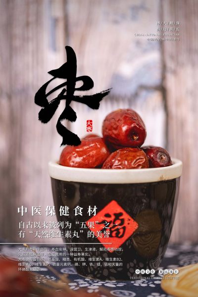 医疗保健红枣红色简约海报
