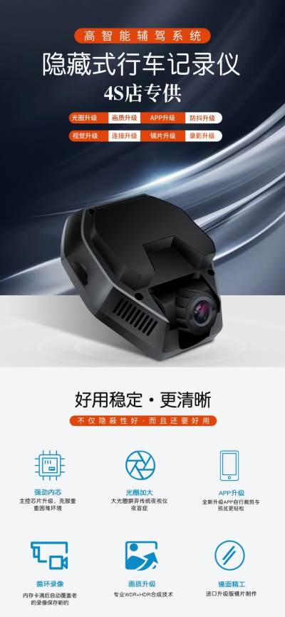 汽车用品行车记录仪详情页