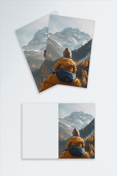 数字艺术人物雪山肖像摄影图写真