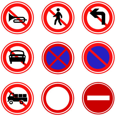 交通规则警告牌