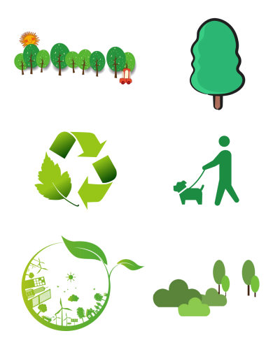 绿色环保手绘标志