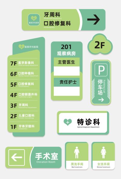 口腔医院科室牌导视门牌