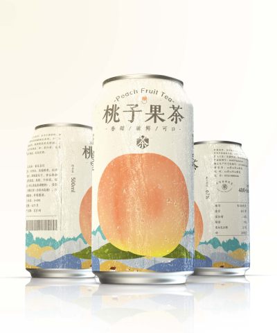 桃子汽水易拉罐