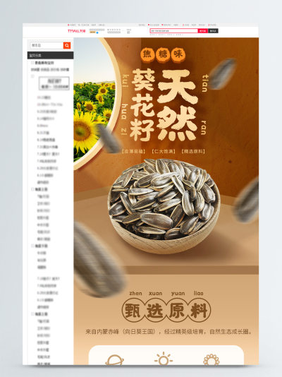 天然葵花籽瓜子详情页模板