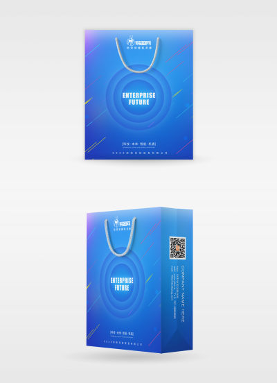 简约科技公司商业手提袋