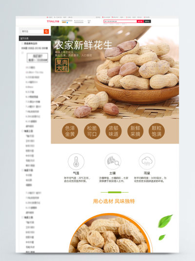 农家新鲜花生详情页模板