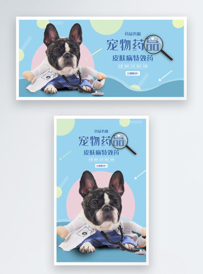 宠物小病药品电商海报