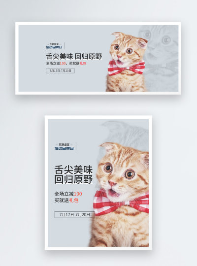 宠物零食促销电商海报