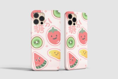 卡通可爱水果粉色手机壳设计
