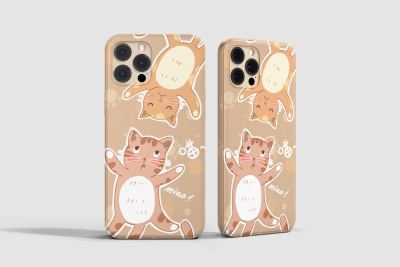 卡通萌宠猫咪手机壳设计