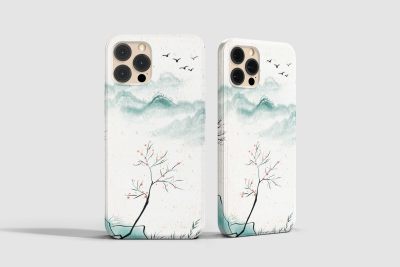 高级水墨画手机壳设计