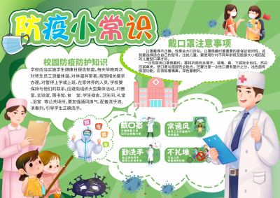 疫情防控小常识手抄报