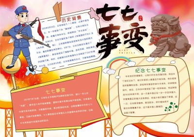 七七事变手抄报
