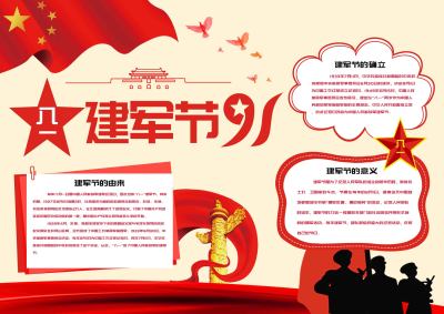 党建风八一建军节手抄报