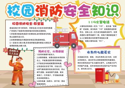 校园消防安全知识手抄报