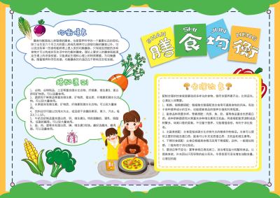 健康饮食手抄报