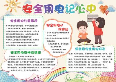安全用电记心中手抄报