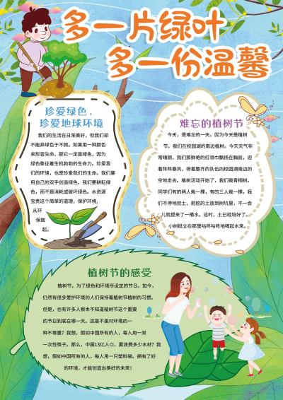 珍爱地球环境手抄报