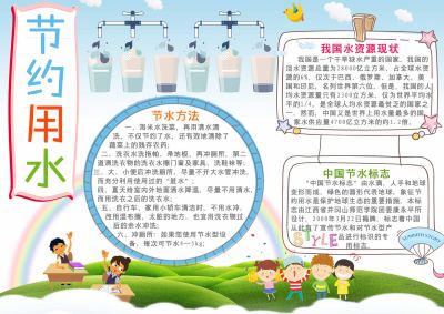 节约用水手抄报