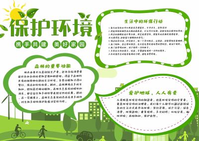 保护环境手抄报