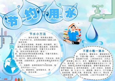 节约用水手抄报