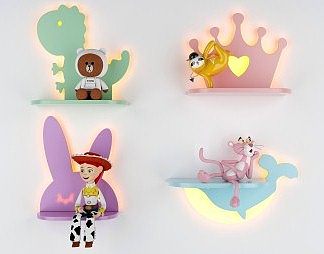现代壁灯3D模型下载