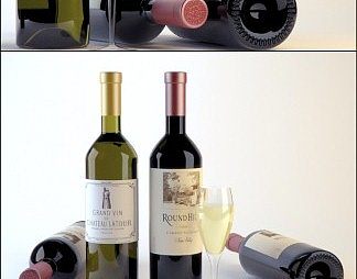 现代酒3D模型下载