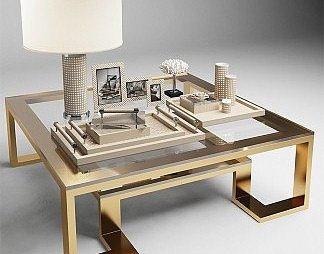 现代茶几3D模型下载