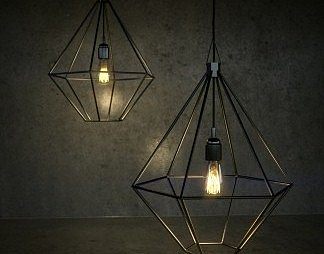 工业LOFT吊灯3D模型下载