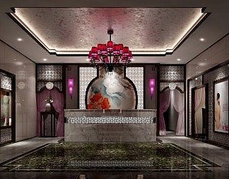 新中式美容院3D模型下载