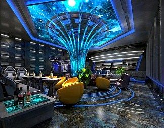 现代酒吧3D模型下载