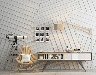 北欧电视柜3D模型下载