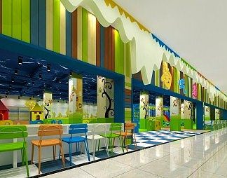 现代幼儿园3D模型下载