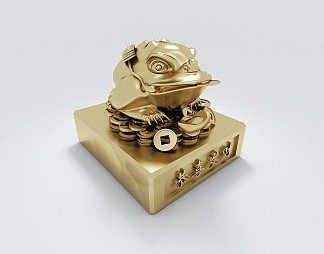 新中式雕塑3D模型下载
