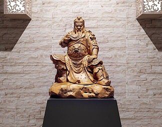 新中式雕像3D模型下载