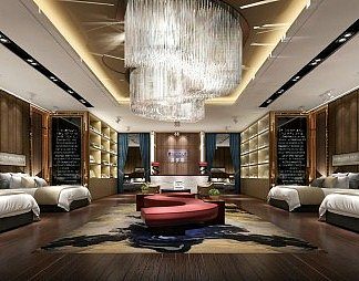 后现代床具专卖店3D模型下载