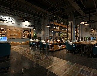 工业LOFT网吧3D模型下载