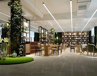 北欧书吧3D模型下载