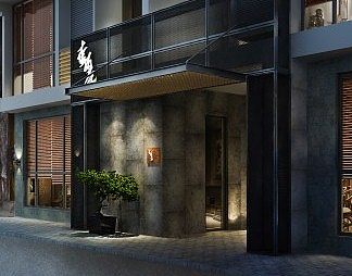工业LOFT门头3D模型下载