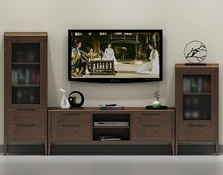 北欧电视柜3D模型下载